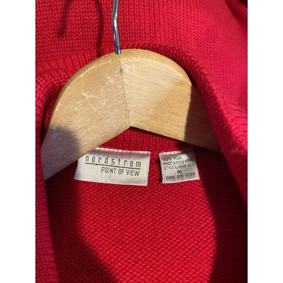 VINTAGE NORDSTROM POINT OF VIEW WOOL CARDIGAN SWEATER WITH CREST OLD MONEY - Picture 4 of 4